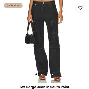 NWT GRLFRND Black Lex Cargo Jean